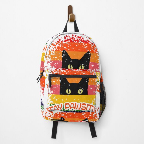 Item preview, Black Cat Rainbow Pride Dispersed Retro Art designed and sold by InDesignUSA.