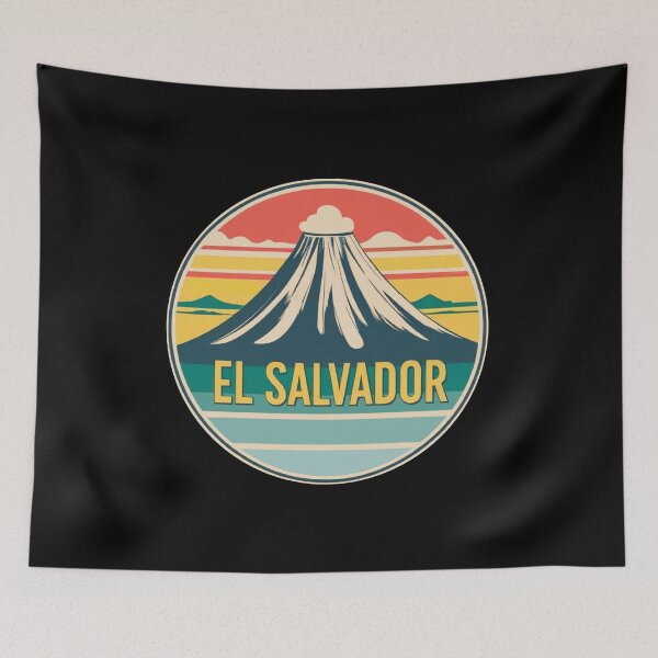 Item preview, El Salvador Retro Landscape Art designed and sold by Claustronautas.