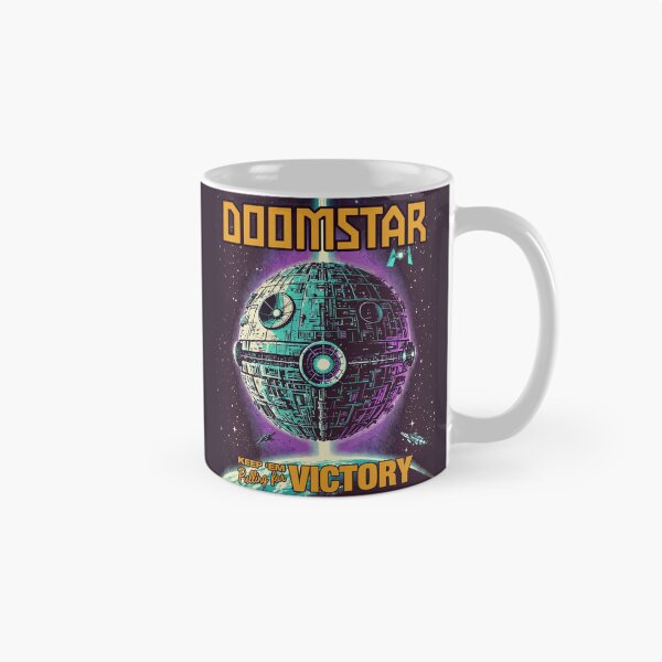 Item preview, Retro Doomstar Battle Station – Vintage Space Propaganda Poster Design designed and sold by Victor Shadehorn.