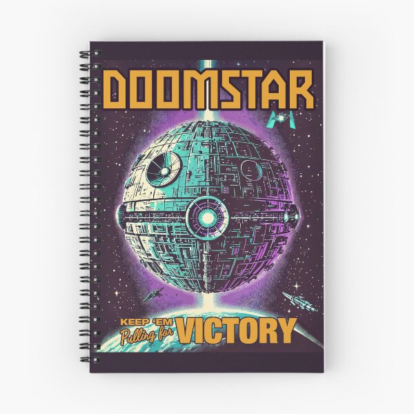 Item preview, Retro Doomstar Battle Station – Vintage Space Propaganda Poster Design designed and sold by Victor Shadehorn.