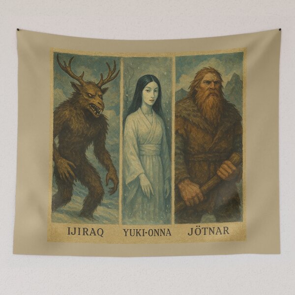 Item preview, Ijiraq, Yuki-Onna and Jotnar 14 designed and sold by AIfolklore.
