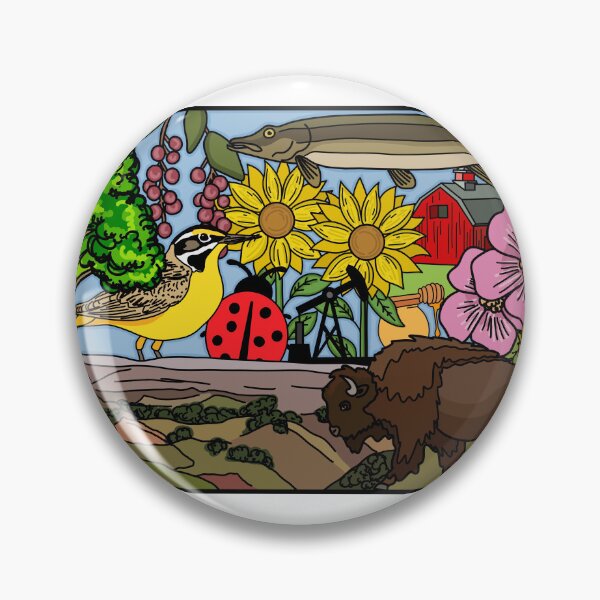 Item preview, North Dakota State Symbols designed and sold by fiberandgloss.