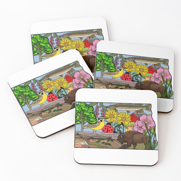 Item preview, North Dakota State Symbols designed and sold by fiberandgloss.