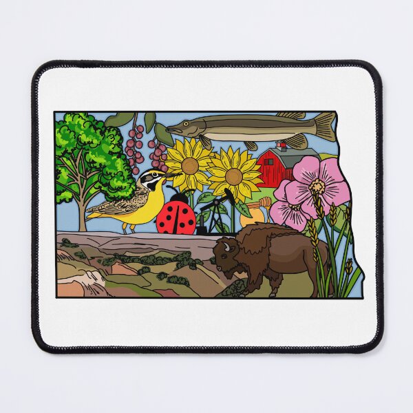 Item preview, North Dakota State Symbols designed and sold by fiberandgloss.