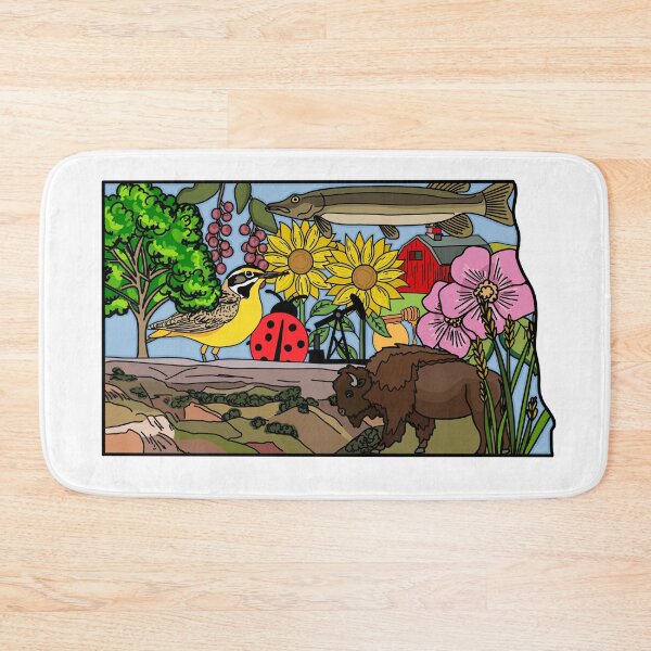 Item preview, North Dakota State Symbols designed and sold by fiberandgloss.