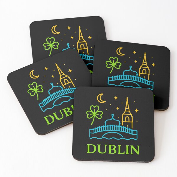 Item preview, Dublin Neon Skyline Collection: Futuristic City Lights designed and sold by Design_Your_Day.