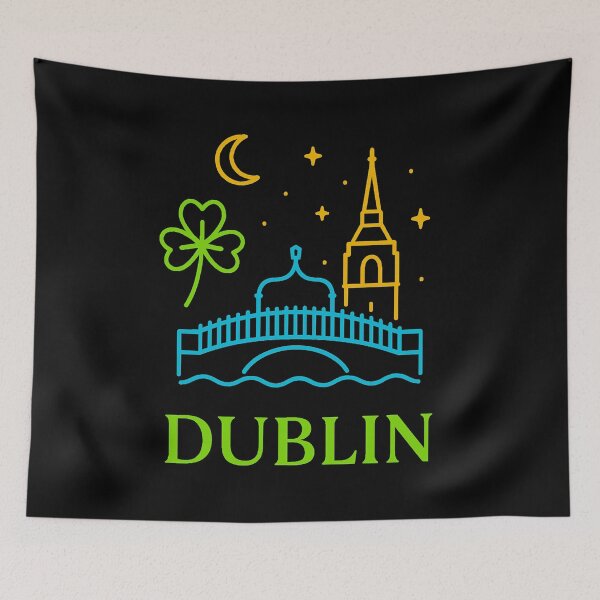 Item preview, Dublin Neon Skyline Collection: Futuristic City Lights designed and sold by Design_Your_Day.