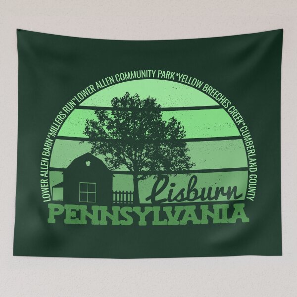 Item preview, Lisburn Pennsylvania Sunset Retro Vintage Local Pride Logo designed and sold by CRHPOD20.