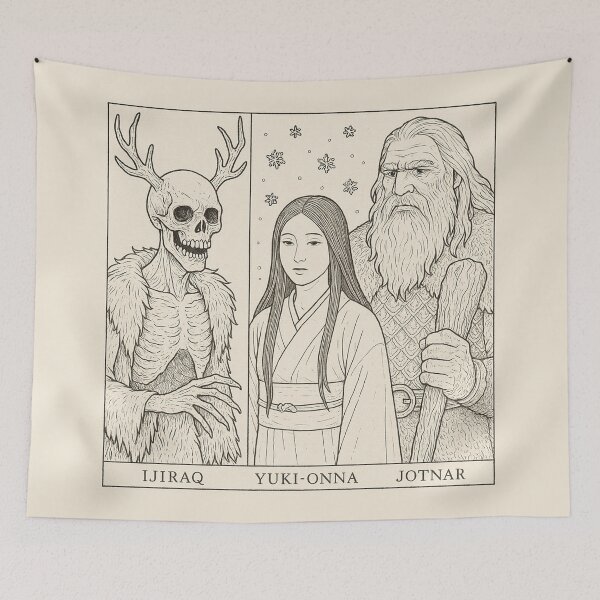 Item preview, Ijiraq, Yuki-Onna and Jotnar 15 designed and sold by AIfolklore.