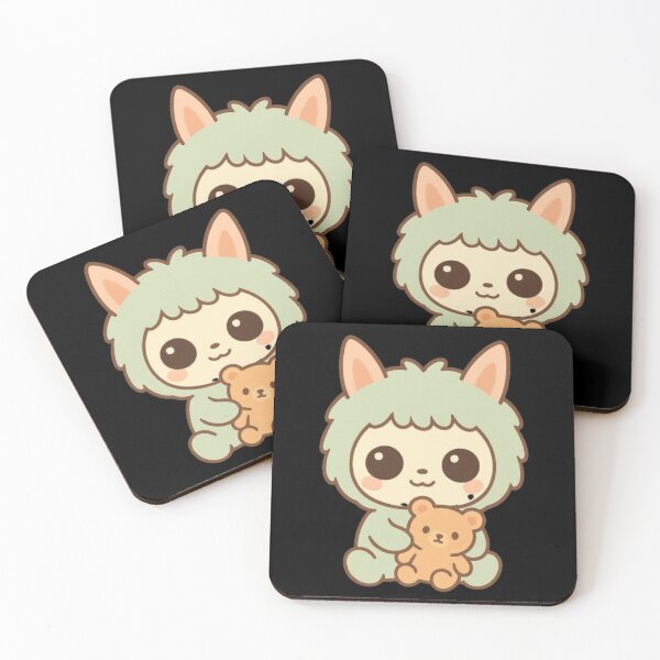 Aperçu de l'œuvre Kawaii Baby Animal avec Ourson – Design Minimal pour Sac à Dos créée et vendue par MeowLoka ⭐⭐⭐⭐.