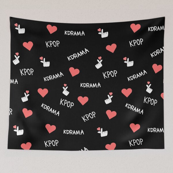 Item preview,  I love KPOP and Kdramas! (with all hearts filled in) designed and sold by ClearAndHappy.