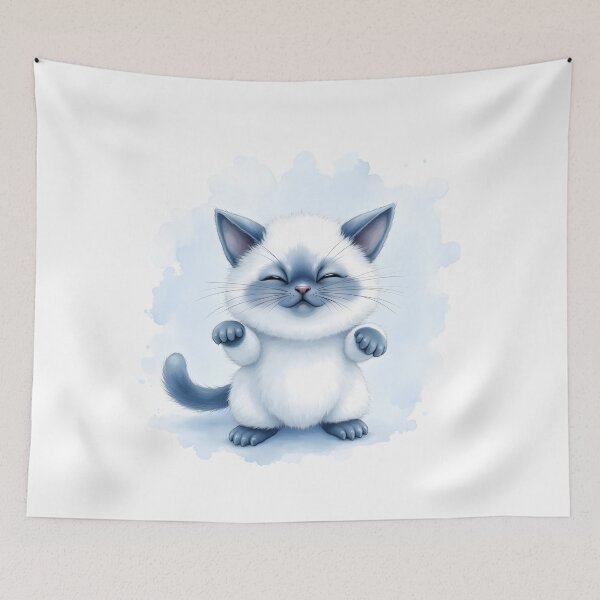 Item preview, Blissful Blue-Eared Kitty designed and sold by PrintWoven.