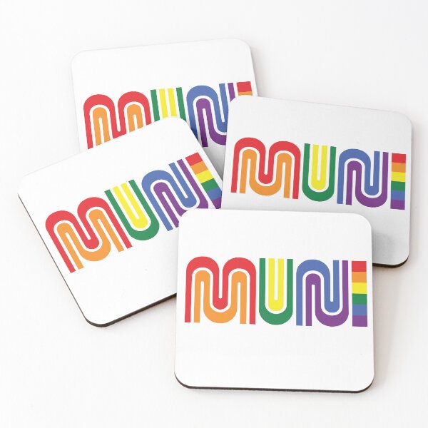 Item preview, San Francisco Municipal Railway MUNI Pride (Gay Pride Colors) designed and sold by PIXEL POP DESIGNS - Beyond the Norm!.