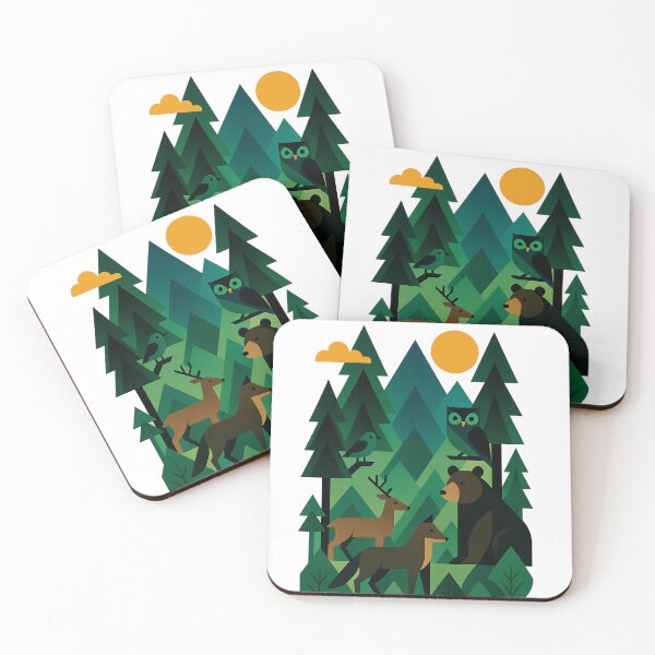 Item preview, Wild Harmony – Geometric Forest Animal Art designed and sold by EdgyEdgeArt.