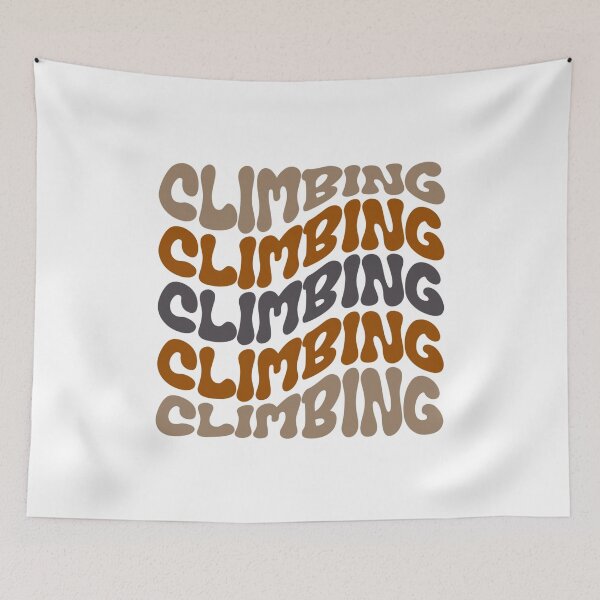 Item preview, Climbing Wavy Retro Bouldering Lover Climber designed and sold by StrideSuccess.