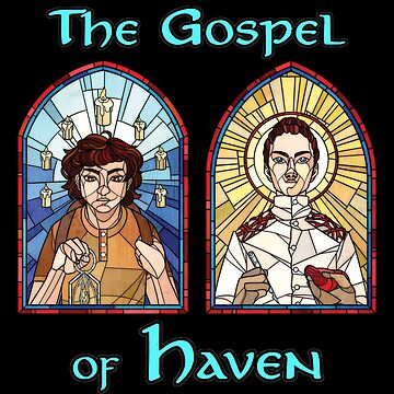 Artwork thumbnail, The Gospel of Haven-  Saint Portrait with Title- Rebecca and Isiah by EelsongStudios