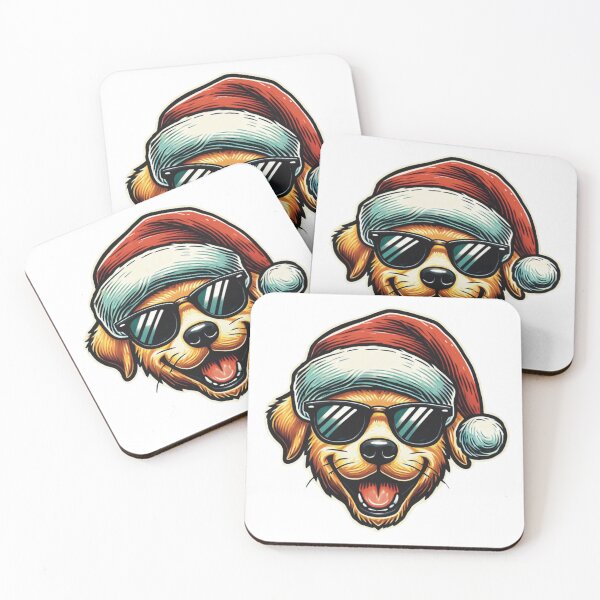 Item preview, Cool Christmas Dog – Santa Hat & Sunglasses Vibes designed and sold by Iras-Art-Corner.