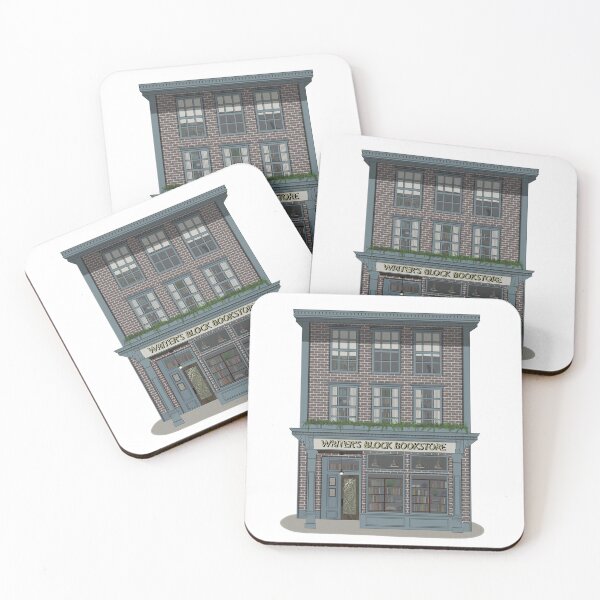 Item preview, BOOKSHOP 'Writer's Block Bookstore' Book Shop BOOKS Magnet/Stickers/Prints  BOOK STORE designed and sold by KP Art Illustrations.