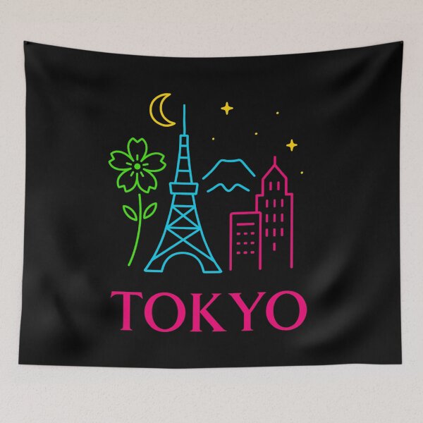 Item preview, Tokyo Neon Skyline Collection: Futuristic City Lights designed and sold by Design_Your_Day.
