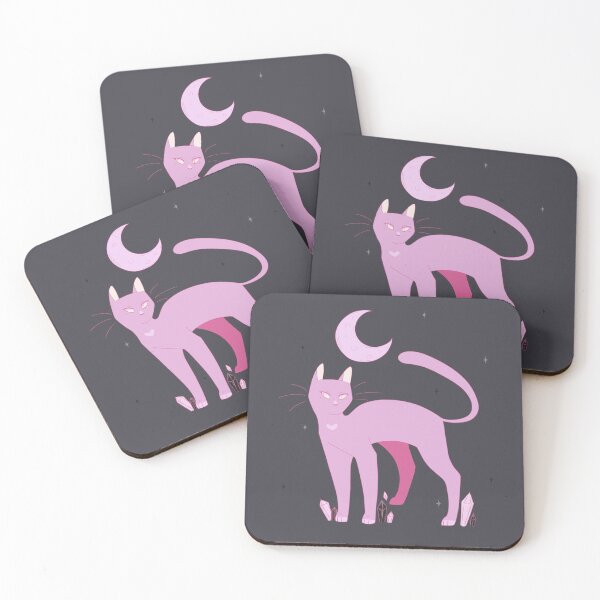 Item preview, Pastel Goth Cat (Pink) designed and sold by sarakayy.