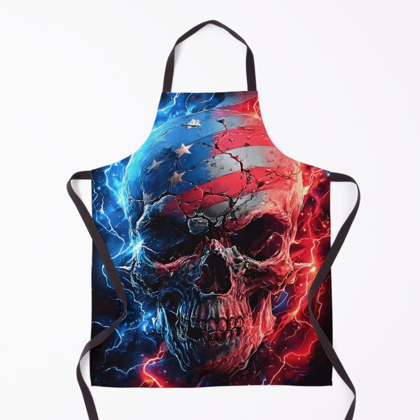 Item preview, Patriotic detailed American flag skull designed and sold by dcrc.