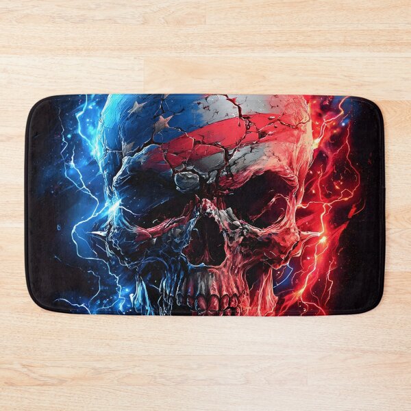 Item preview, Patriotic detailed American flag skull designed and sold by dcrc.
