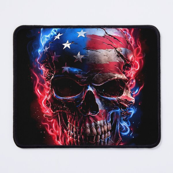 Item preview, Patriotic detailed American flag skull designed and sold by dcrc.