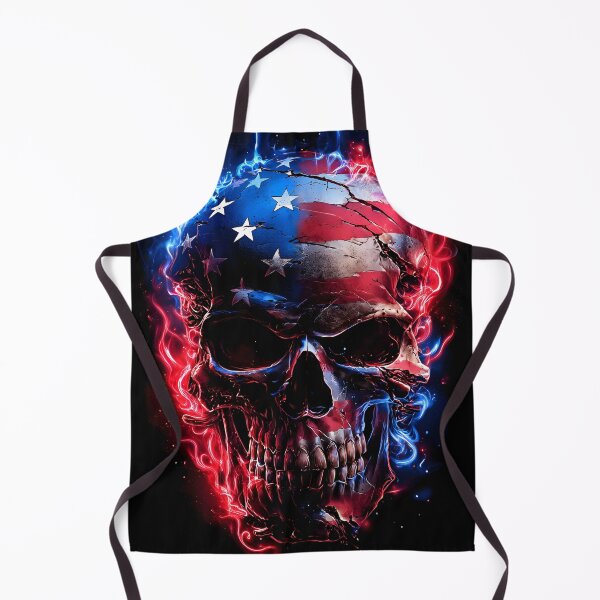 Item preview, Patriotic detailed American flag skull designed and sold by dcrc.