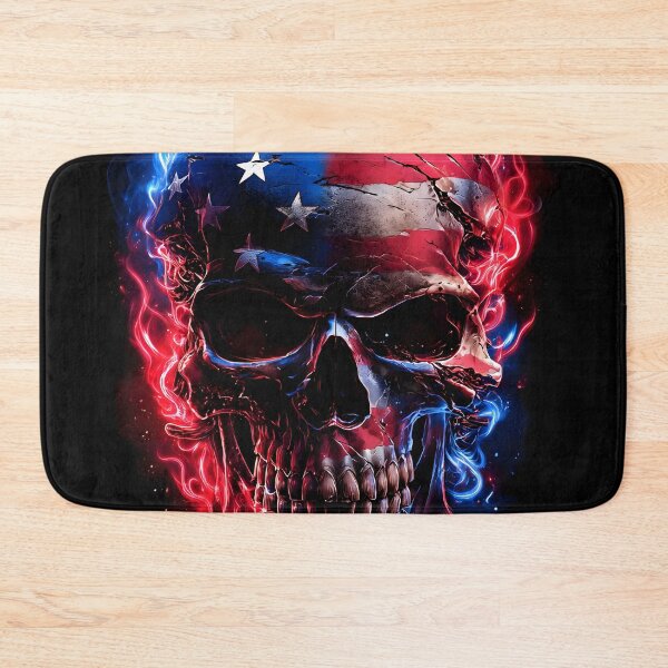 Item preview, Patriotic detailed American flag skull designed and sold by dcrc.