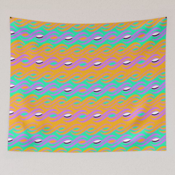 Item preview, Pink Orange Green Wave Pattern Seamless Repeat designed and sold by Sharon Schwalbe.