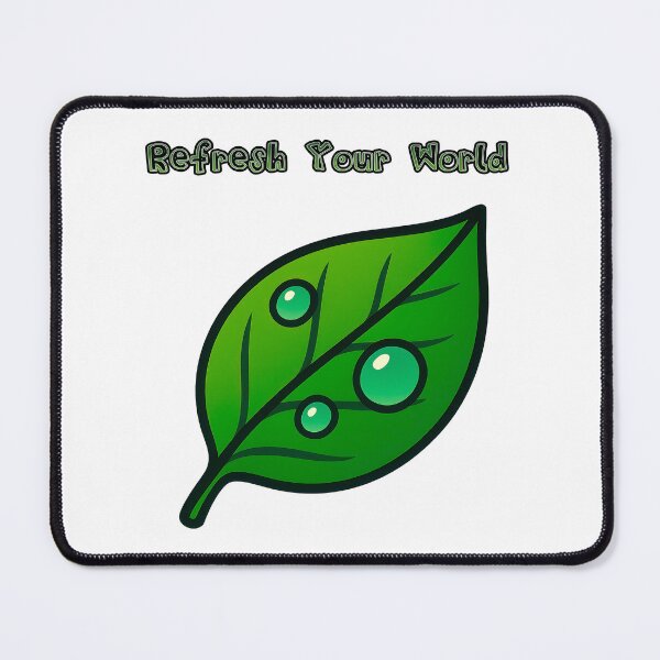 Item preview, Fresh Leaf with Dew Drops – Nature Inspired Art designed and sold by EdgyEdgeArt.