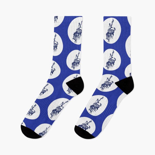 Item preview, Blue halftone Rodeo Cowboy designed and sold by PIXEL POP DESIGNS - Beyond the Norm!.