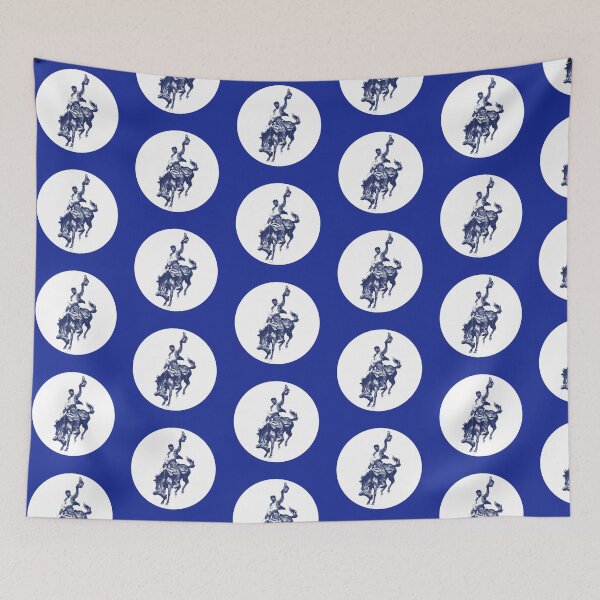 Item preview, Blue halftone Rodeo Cowboy designed and sold by PIXEL POP DESIGNS - Beyond the Norm!.