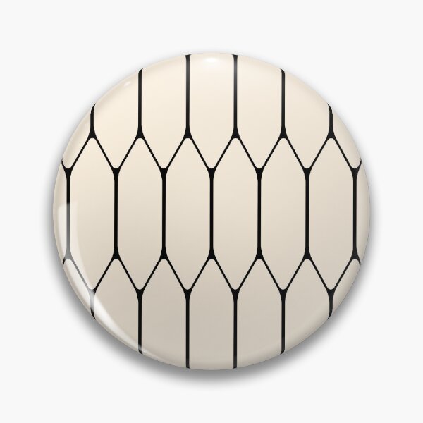 Item preview, Long Honeycomb Minimalist Geometric Pattern in Black and Almond Cream designed and sold by kierkegaard.