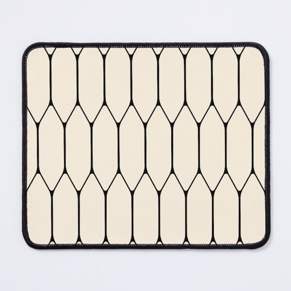 Item preview, Long Honeycomb Minimalist Geometric Pattern in Black and Almond Cream designed and sold by kierkegaard.