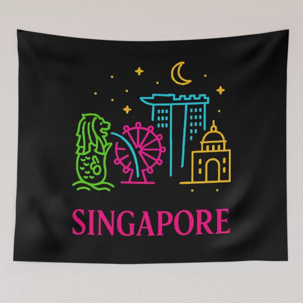 Item preview, Singapore Neon Skyline Collection: Futuristic City Lights designed and sold by Design_Your_Day.