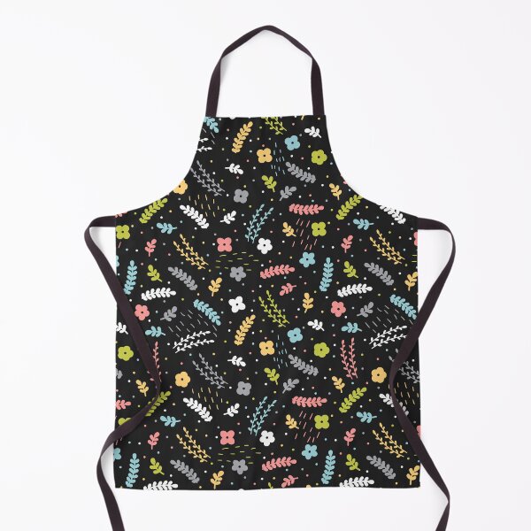 Item preview, Colorful Floral Pattern on Black Background designed and sold by Bijutsuu-.