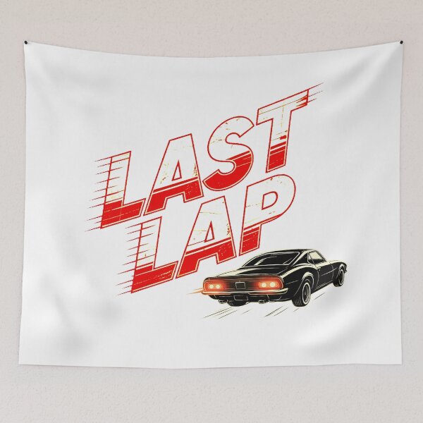 Item preview, Last Lap - Retro Muscle Car Racing Poster designed and sold by YounexxART.