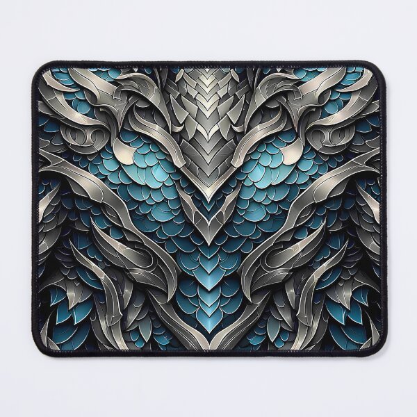 Item preview, Blue and silver scale armor designed and sold by Poilon.