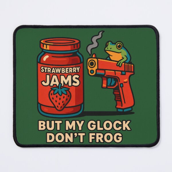 Item preview, Strawberry Jams, Glock, and Frog – Meme Mashup designed and sold by ShineEyePirate.