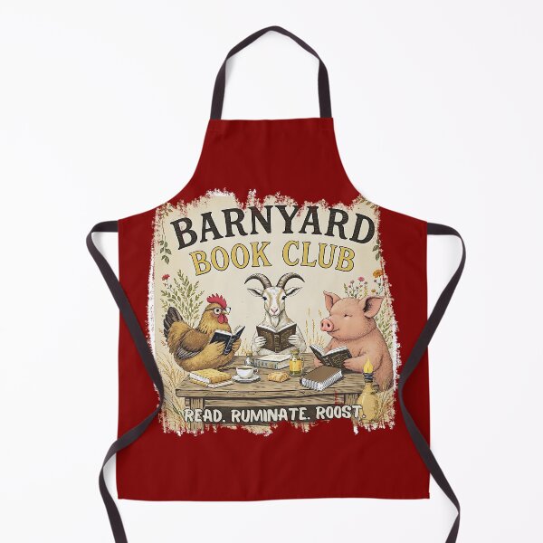 Item preview, Barnyard Book Club – “Read. Ruminate. Roost.” / Whimsical Cottagecore Animal Reading Art designed and sold by TestudoDesign.