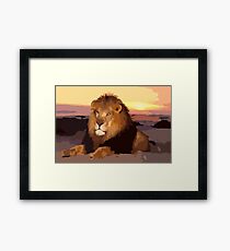 illustrator - Lion photograph Framed Print