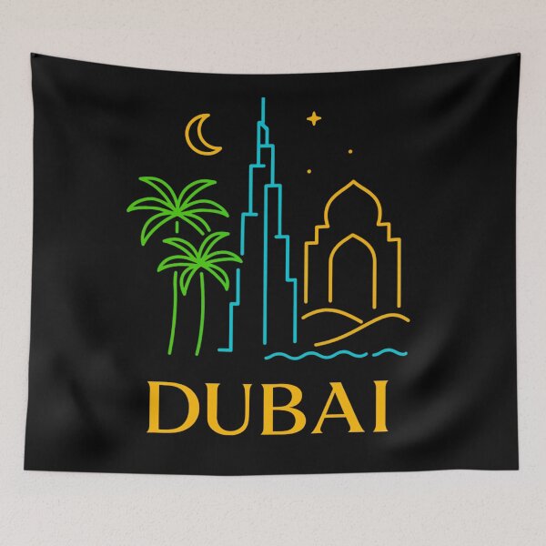 Item preview, Dubai Neon Skyline Collection: Futuristic City Lights designed and sold by Design_Your_Day.