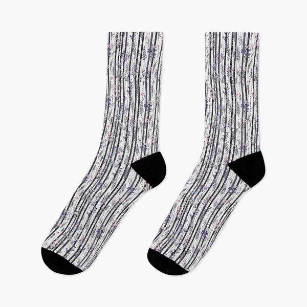 Item preview, vertical black stripes and dots with flowers  designed and sold by crealook01.