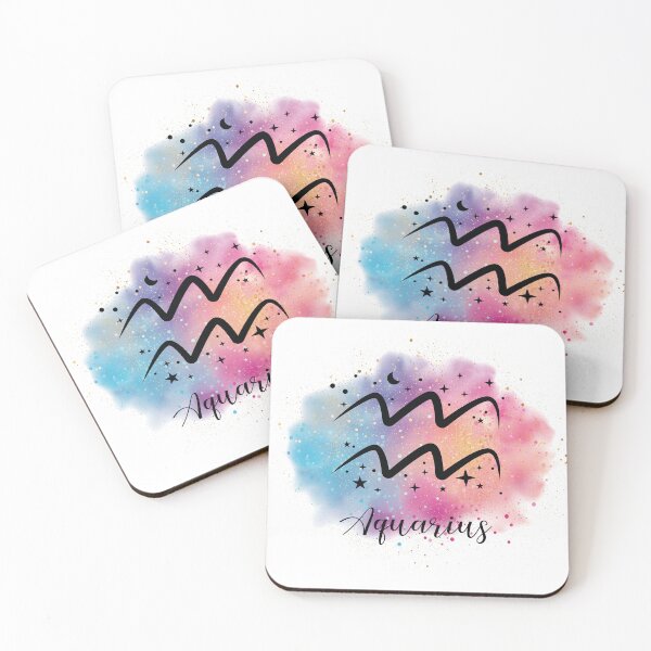 Item preview, Aquarius Zodiac Sign Watercolor – Celestial Star Art designed and sold by Goopis.