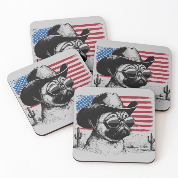 Item preview, 4th Of July Pug Dog designed and sold by TomFrontierArt.