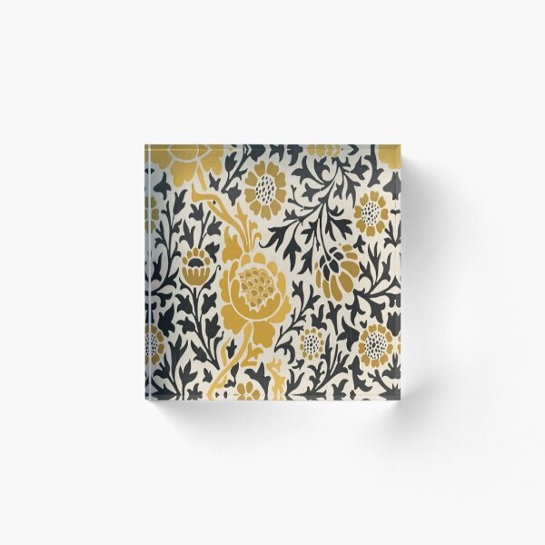 Item preview, Yellow and black trendy flowers designed and sold by BASFARFASHION.