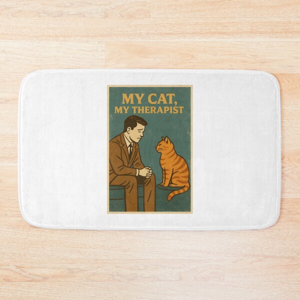 Item preview, My Cat, My Therapist – Vintage Edition designed and sold by ALITOPRINCE.