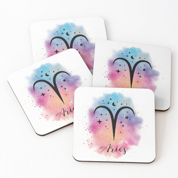 Item preview, Aries Zodiac Sign Watercolor – Cosmic Star Art designed and sold by Goopis.