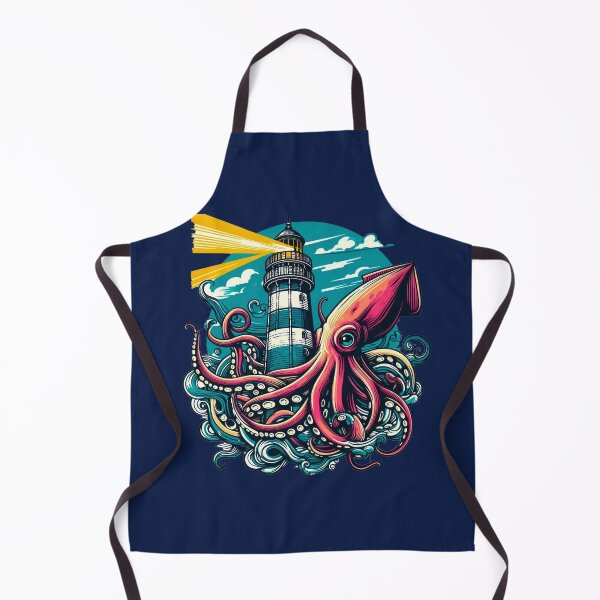 Item preview, Kraken Vs Lighthouse – Battle of the Deep designed and sold by Dopamine Glitch.